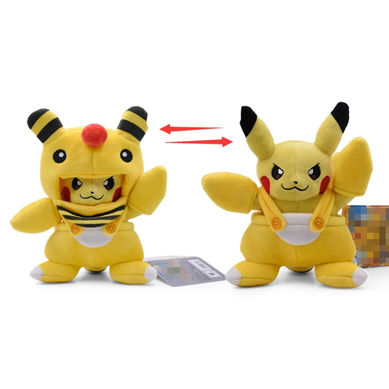 7 видов стилей плюшевая игрушка Пикачу Косплей Charizard Snorlax Garchomp Ampharos Tyranitar Hydreigon мягкие куклы животных детская игрушка