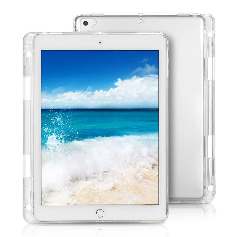 Чехол для iPad 10 2 2019 MiNi 3 4 5 прозрачный мягкий ТПУ с держателем ручки чехол 2017 2018 9 7