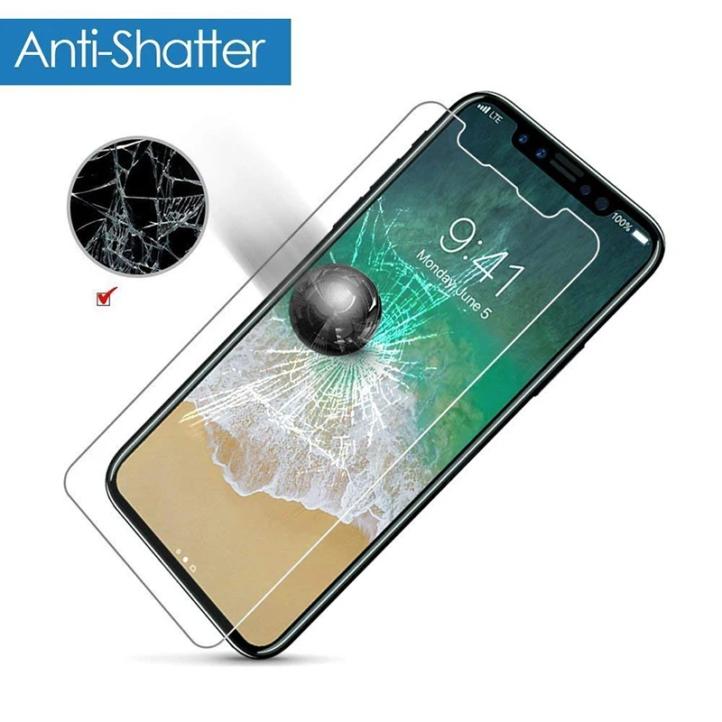 Высокое качество 0 26 мм 9H прозрачное закаленное стекло для Apple iPhone X 10 8 7 6 6S Plus 5 5S 5C SE