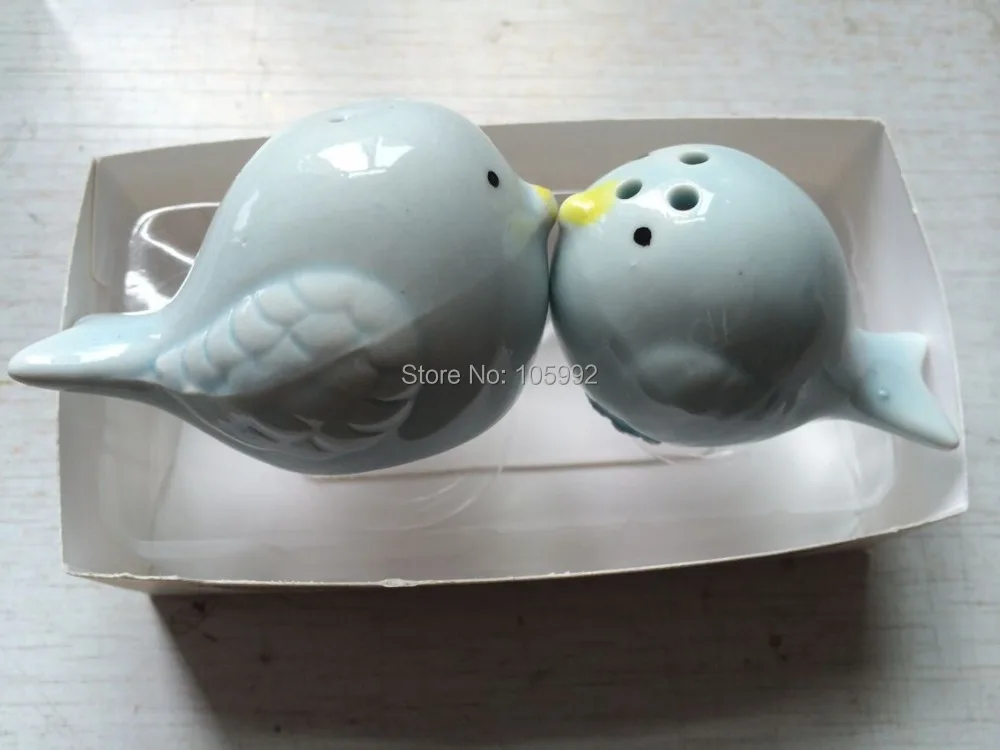 

Персонализированные свадебные подарки сувениры для гостей любовь птица сороки шейкер для соли и перца