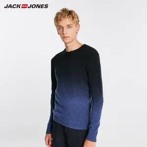 Мужской шерстяной пуловер JackJones, Повседневный свитер с градиентом, 218424509