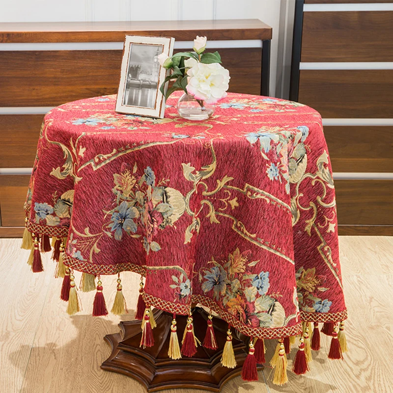 Прямоугольная скатерть Meijuner с кисточками скатерти для стола круглая ткань