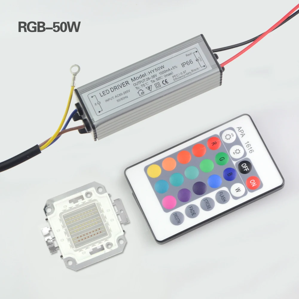 Светильник лампа RGB COB светодиодная лампочка 10 Вт-100 Вт + Водонепроницаемый
