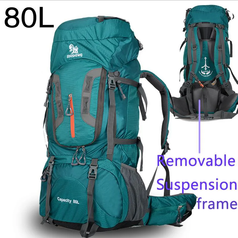 80L hafif dağcılık çantası büyük kapasiteli Trekking sırt çantası açık sırt çantası yürüyüş kamp çadırı alüminyum A5111