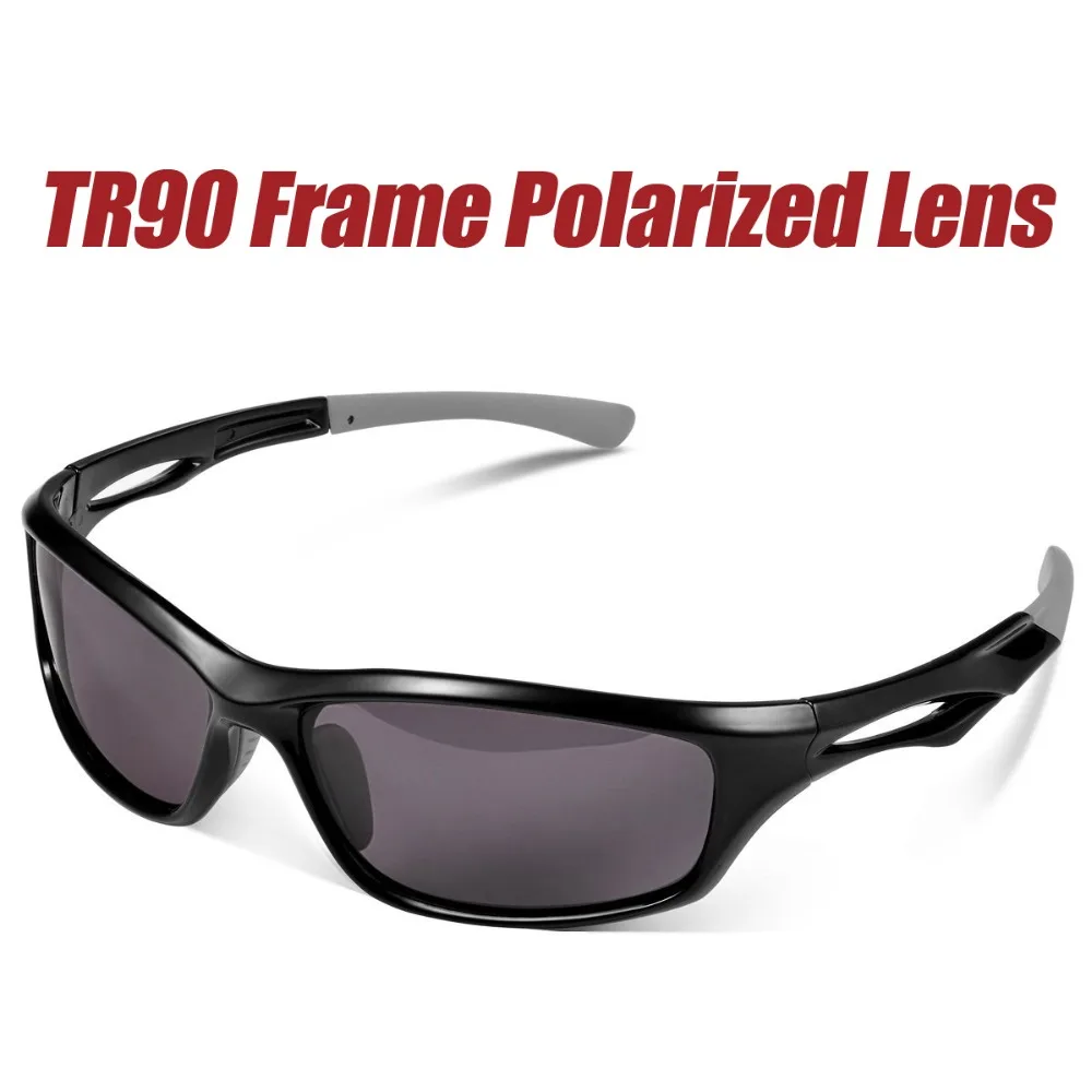

MAXJULI Polarized Sports Sunglasses for men women Baseball Running Cycling Fishing Golf Tr90 Durable Frame A607