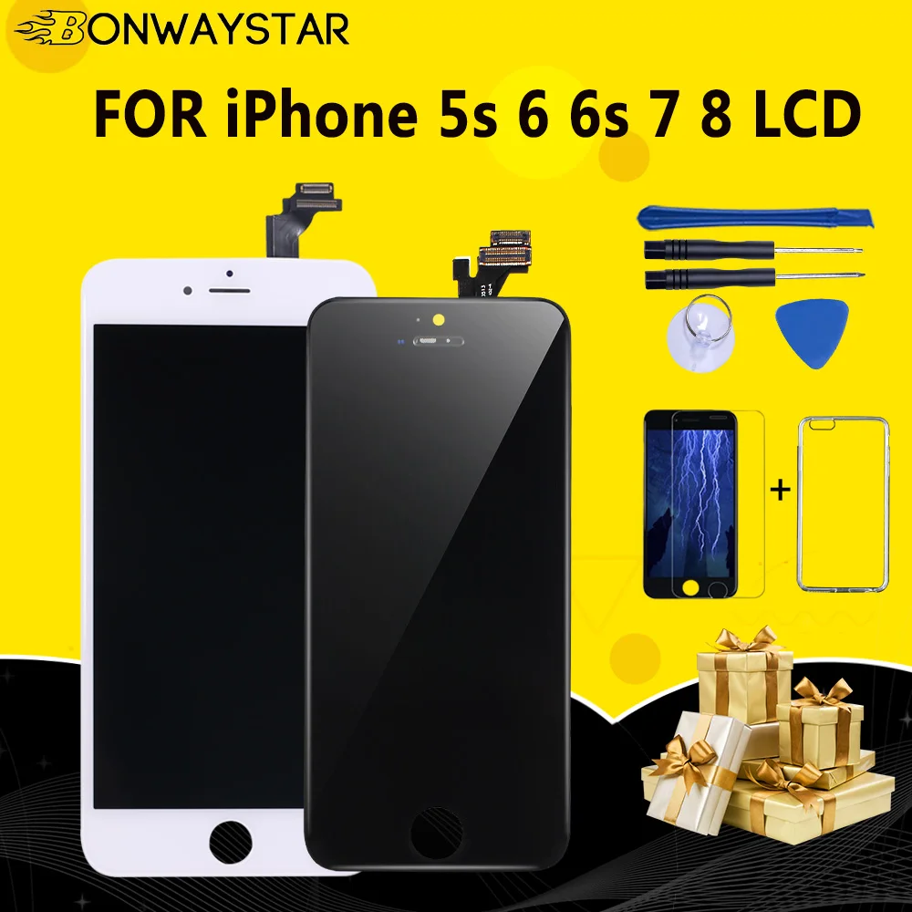 ЖК дисплей с 3D сенсорным экраном и дигитайзером в сборе для iPhone 7 6S 8 6 без битых