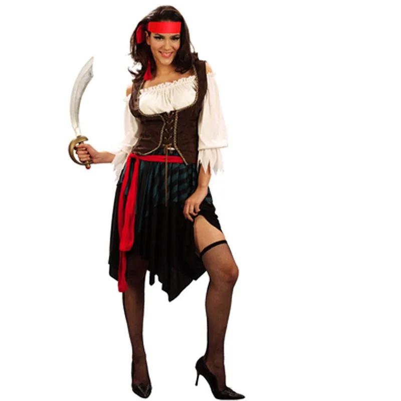 Women Lady Pirates Costume Adults Female Masquerade Cosplay Costumes Dress Party Purim Halloween Christmas|pirate costume adult|pirate costumecostume