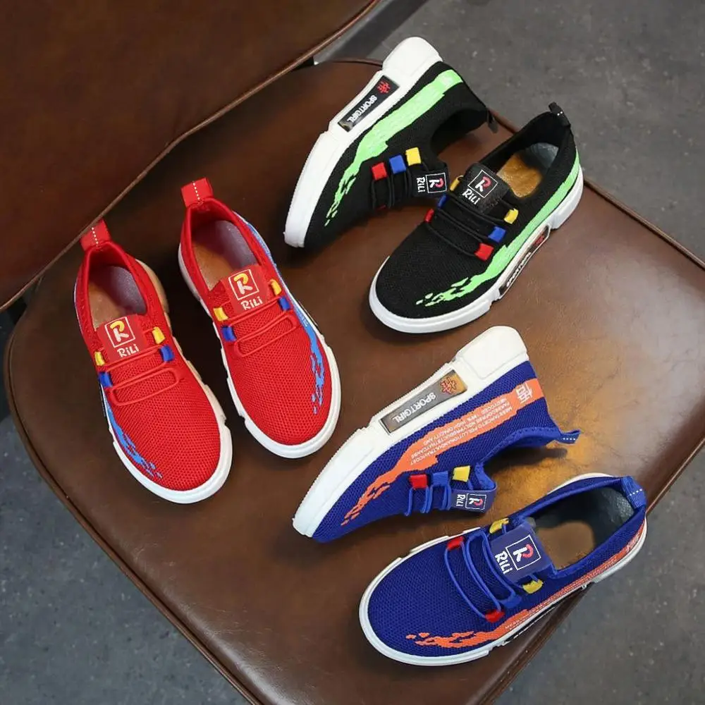 

Hot Sale 2021 Spring And Summer Korean Casual Boys And Girls Single Shoes Breathable Mesh Shoes Student Slip-on Running Shoes