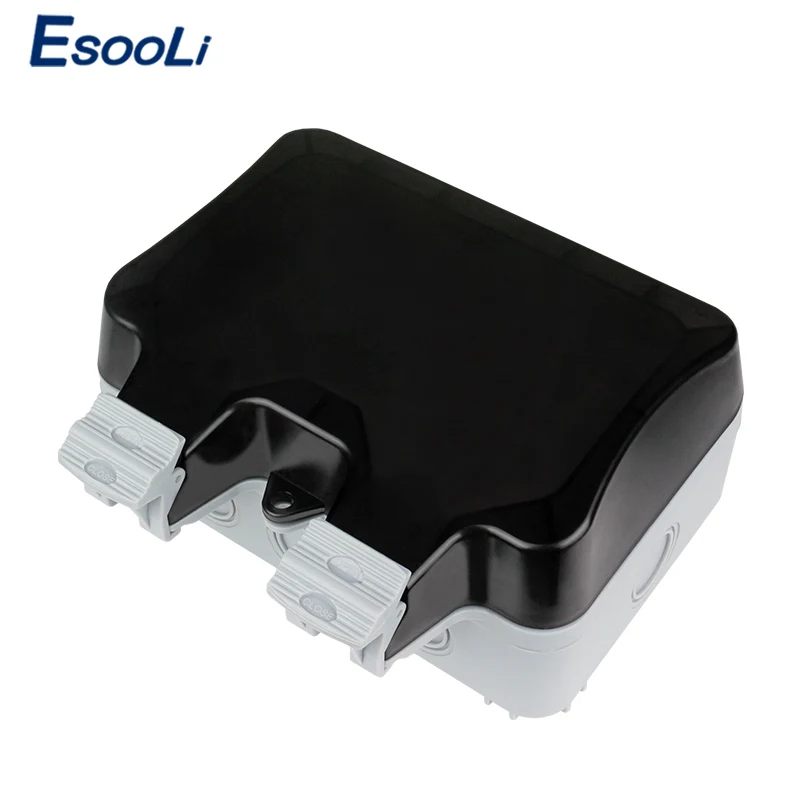 Esooli IP66 водостойкая наружная настенная розетка 16A с двойным европейским