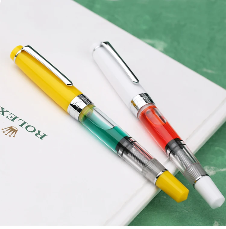 Перьевая ручка Penbbs Moonman Piston 309 дюйма большой емкости прозрачный акриловый тонкий