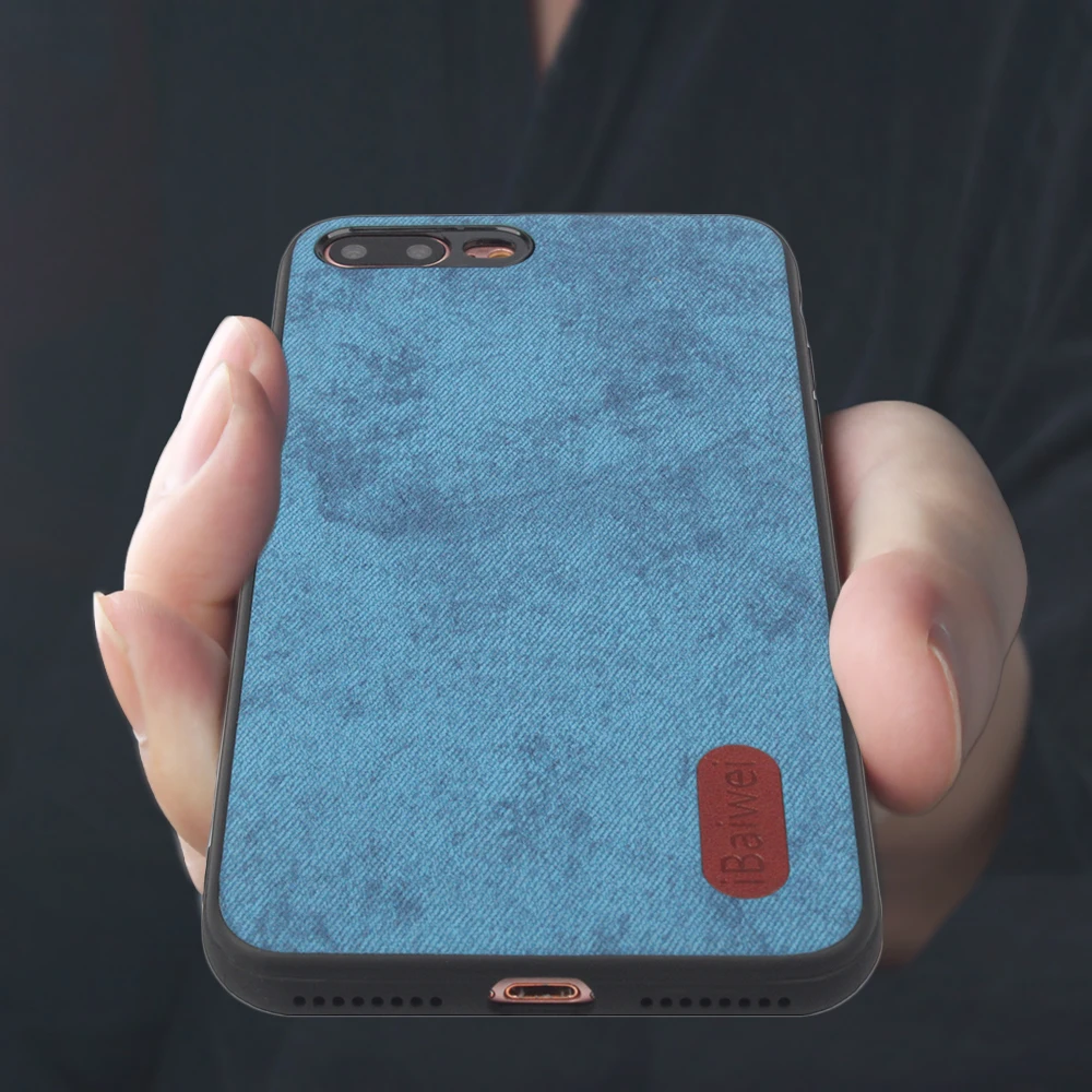 Новый модный ретро джинсовый задний Чехол для iPhone 7 8 6 S Plus Мягкий чехол телефона