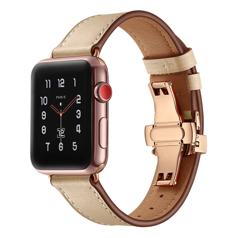 Кожаный ремешок для Apple watch band 5 4 44 мм 40 мм iwatch band 3 2 1 42 мм 38 мм браслет correa Сменный ремень для часов 5 4 3 2