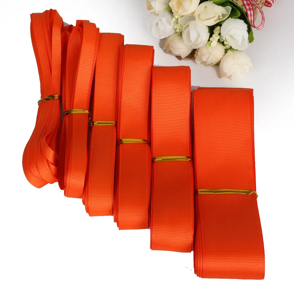 Новое поступление 7 38 мм для выбора оранжевого красного цвета 5 ярдов/партия Grosgrain