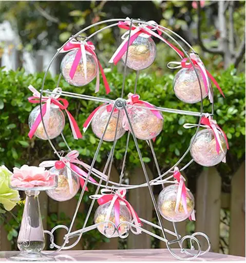 Бесплатная доставка диаметр 7 см прозрачный шар Свадебная коробка с алфавитом 60