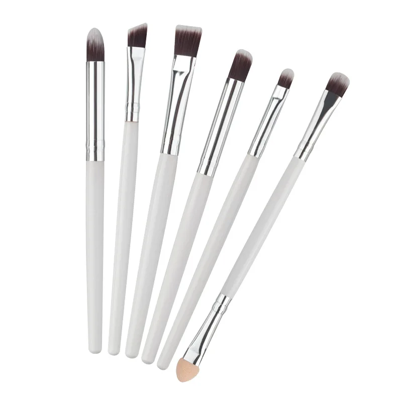 6PCS Eye Makeup Brushes Set Shadow Cosmetics Brush Pro Eyeliner Eyeshadow Eyebrow Lip Brushing Beauty Make Up Tools | Красота и