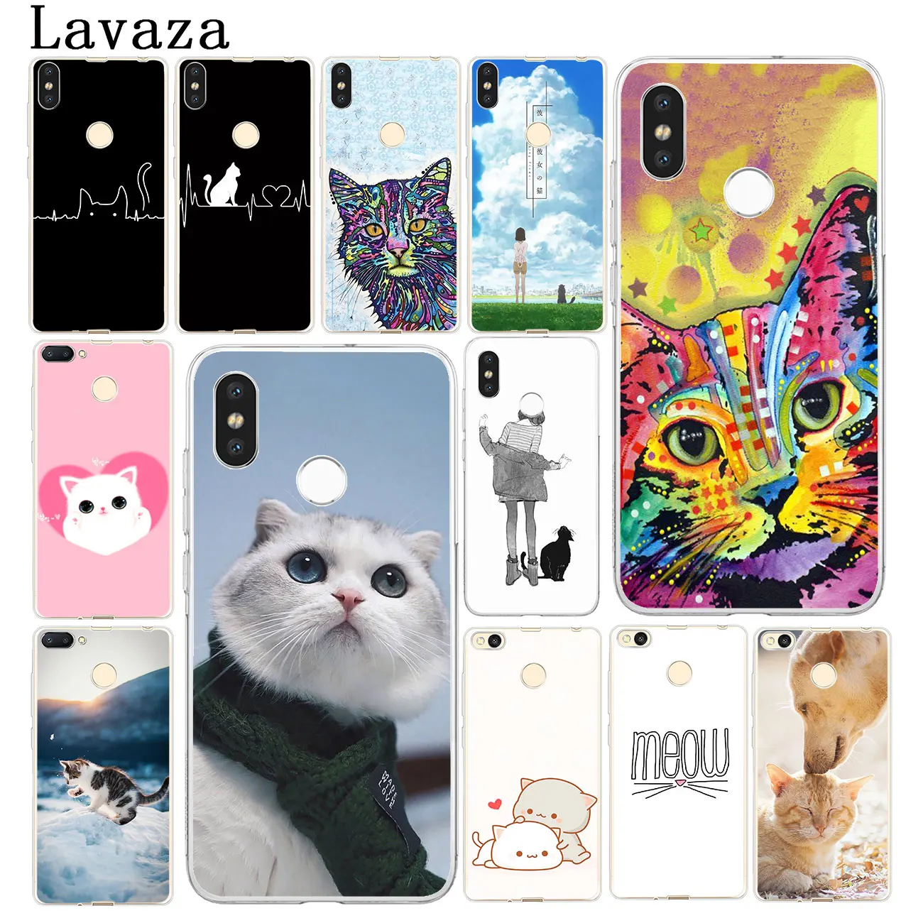 Lavaza Meow милый черный чехол для телефона с кошкой Китти Xiaomi MI 10 9 9T CC9 CC9E A3 Pro 8 SE A2 Lite A1 6
