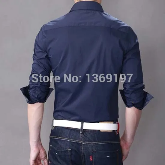 Fashion Mens Luxury Casual Sexy Slim Fit Stylish Long sleeve Dress Shirts 2 Colours Size M~XXXL MN473*02 | Мужская одежда