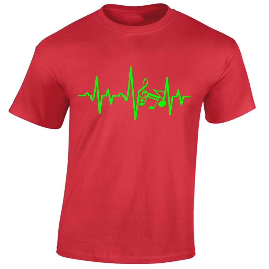 Мужская футболка с музыкальным проигрывателем EKG ECG музыкальный барабанщик FENDER