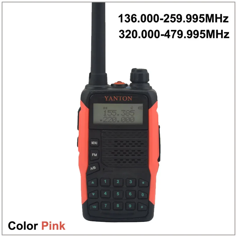 Двухдиапазонное FM Портативное двухстороннее радио YANTON GT-03 TX & RX с 136 000-259 995 МГц и