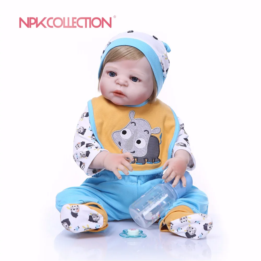 NPKCOLLECTION новый дизайн маленькая кукла-Рино полностью силиконовый корпус