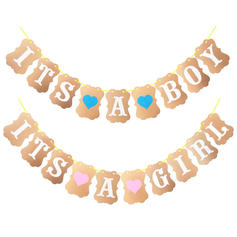 Baby Shower It Is A Boy or Girl Banner I Am One Flag Party Decorations Versatile Beautiful Bunting Garland | Дом и сад