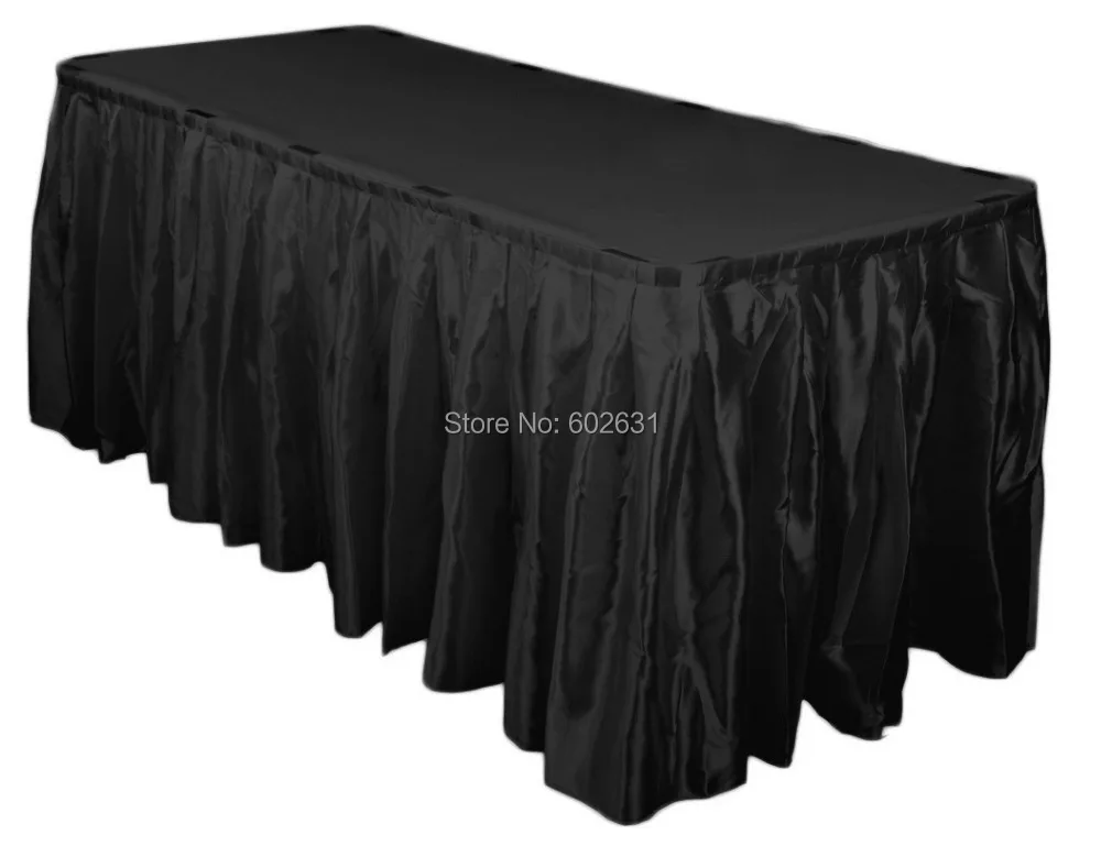 Атласная шелковая юбка для стола свадебных банкетов|banquet table skirts|for tableskirt |