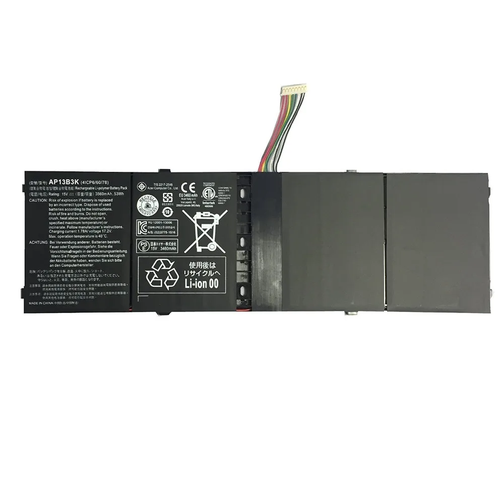 4 ячеек AP13B3K Аккумулятор для ноутбука Acer Aspire M5-583P V5-552PG V7-481 R7-571G-53338G75ass V5-552PG-X809 V7-481P |