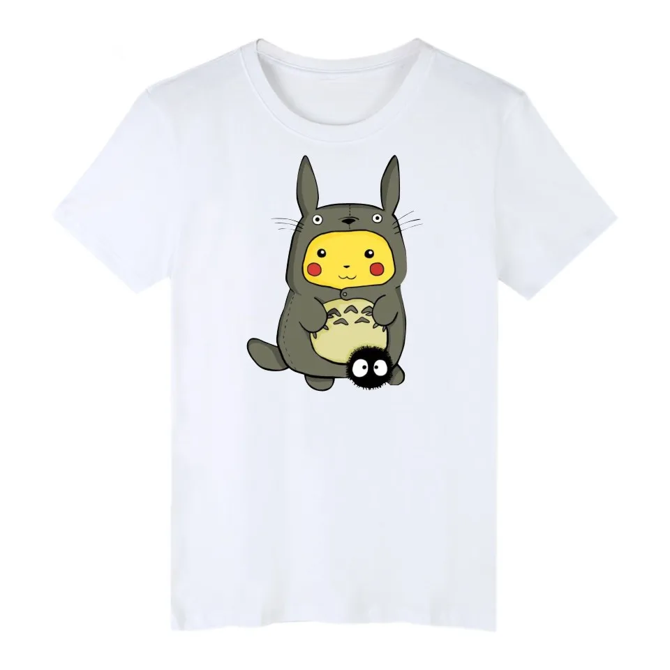 

Cartoon Totoro Printed Cotton T shirt For Girl/Boy Anime tshirt T-shirt for Women and Men Harajuku T shirts Kawaii Clothing