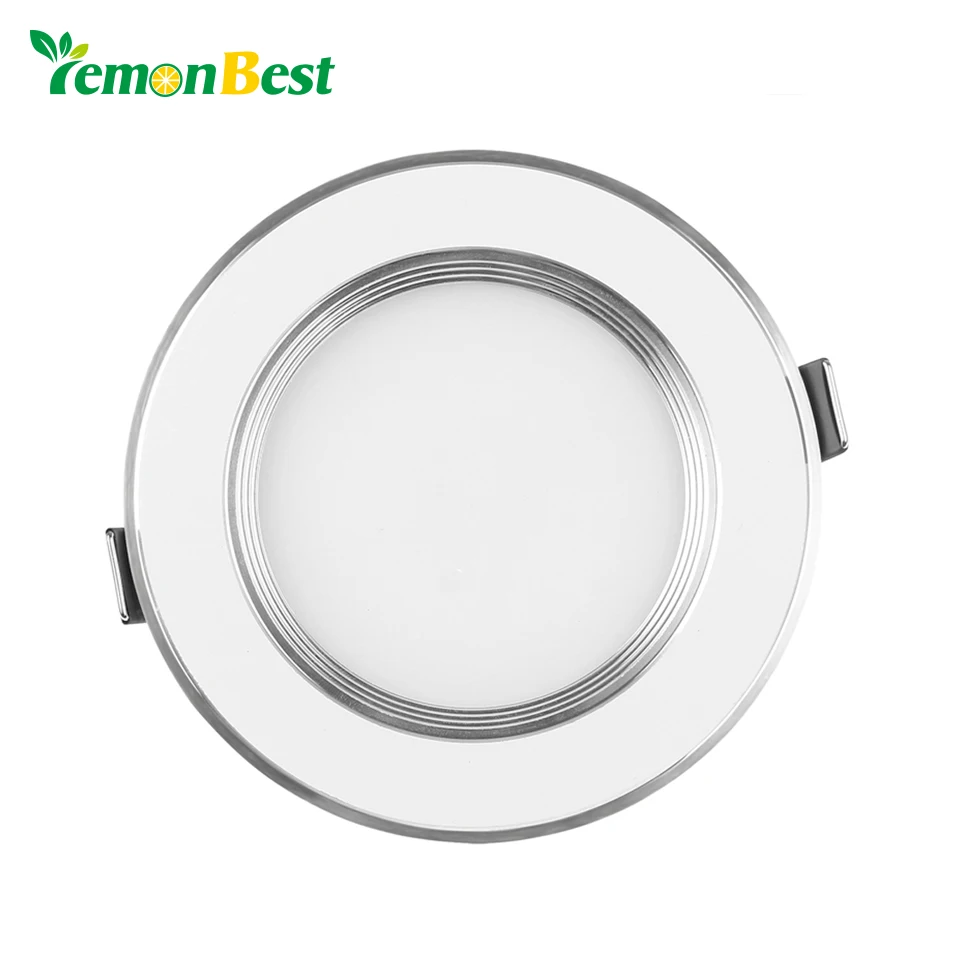 

LemonBest Spot LED Panel Down Light 3W 5W 7W 9W led downlight Dimmable 3 color Lights Home Recessed Light AC 110V 220V