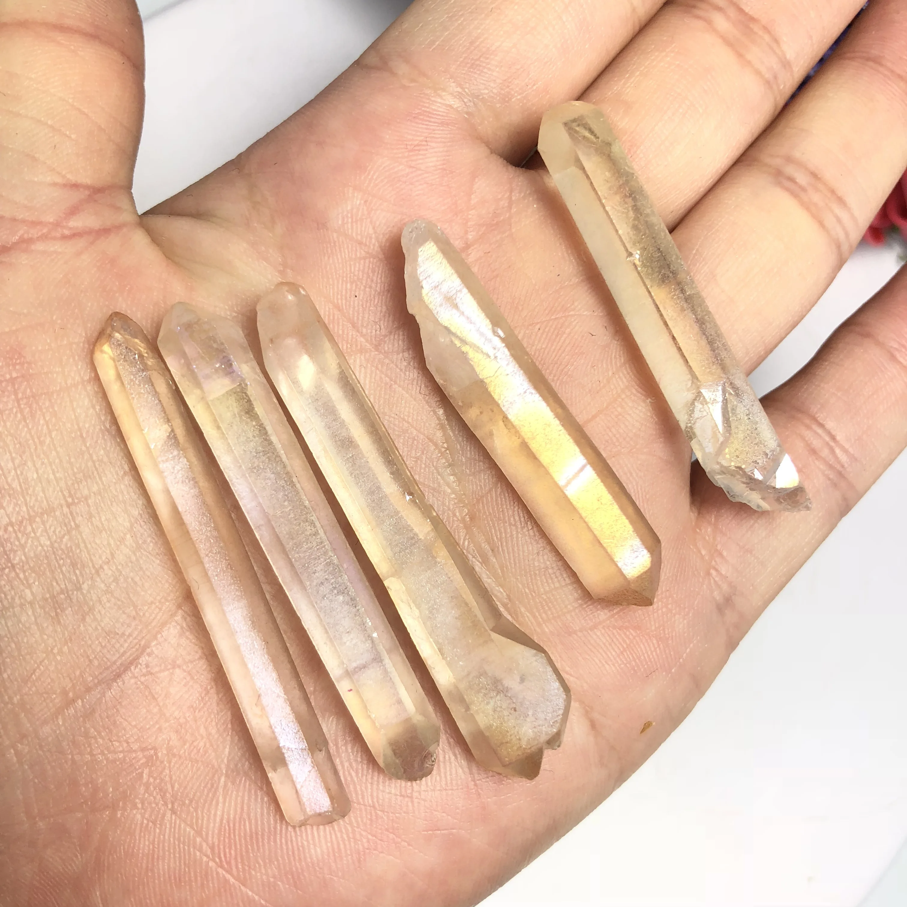 Natural unique white crystal column irregular stone pendant suitable for women DIY necklace the treatment of reiki | Дом и сад