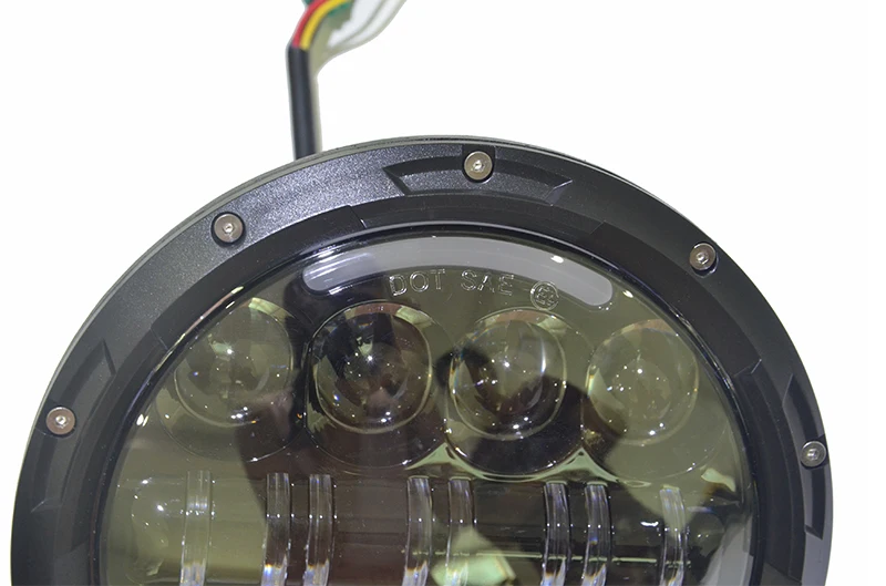 7 INCH Round LED Headlight with DRL Integrated 7'' 80W Headlights for Jeep Wrangler Harley Hummer FJ Cruise Defender |