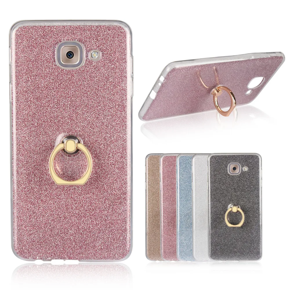 Bling Glitter Ring Holder Stand Soft TPU Phone Cover Casefor Samsung Note 3 4 5 8 Note3 Note4 Note5 Note8 Cellphone Accessories |