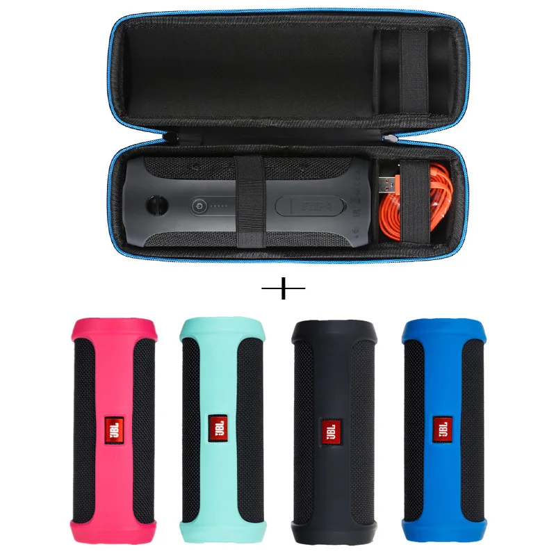 2 в 1 EVA чехол на молнии для хранения + Мягкий силиконовый JBL Flip 4 flip4 Bluetooth динамик jbl