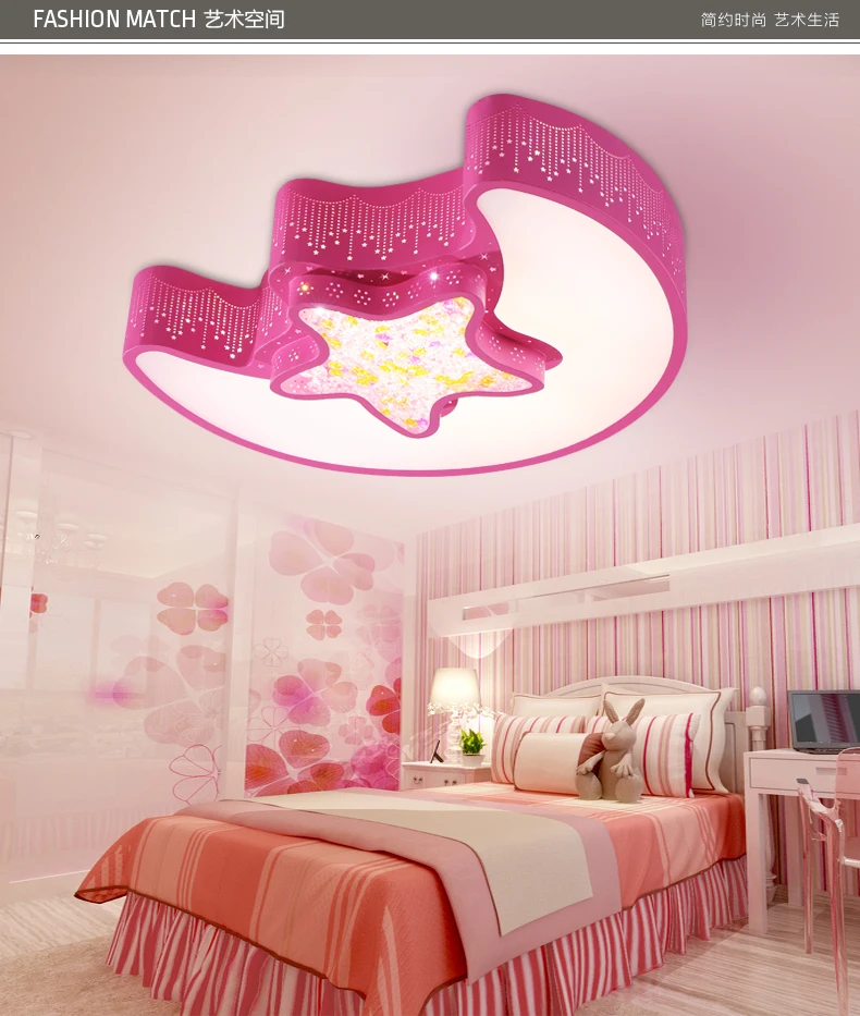 Детская комната Потолочный купол свет креативный Звезда Луна девушка светильник