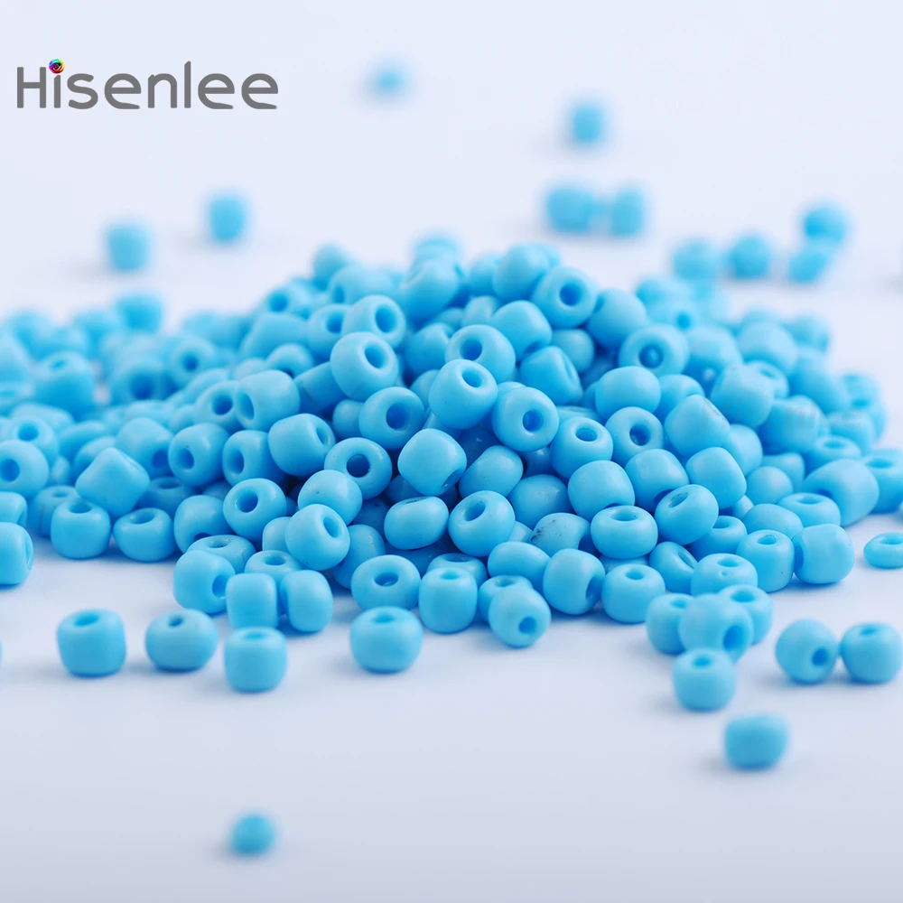 Hisenlee 4 мм 50 г/упак. (около 500 шт) озеро голубое стекло керамическая текстура