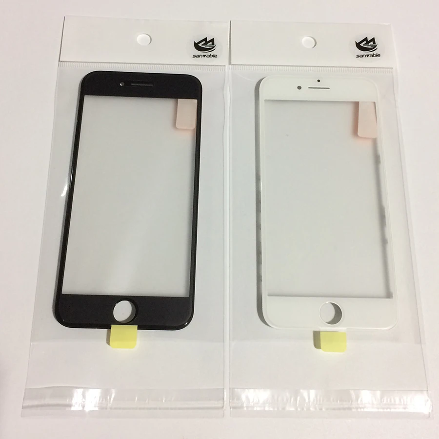 Для iPhone 7G 7 Plus 10 шт./лот высокое качество ЖК экран внешний стекло объектив с рамкой