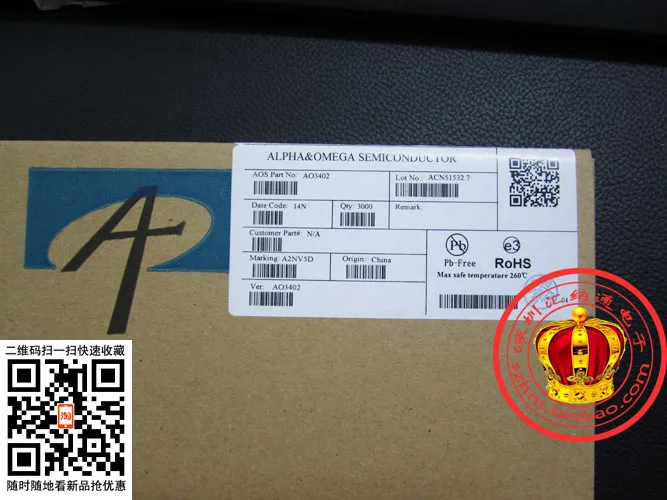 Patch Transistor FET SOT23 AO3402 Bandai US imports of new original --HNT | Электронные компоненты и