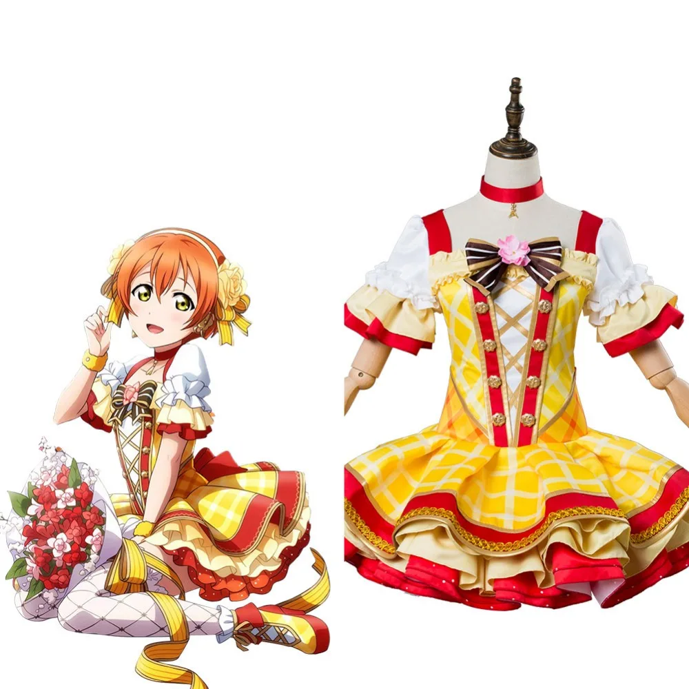 Love Live! Костюм для косплея Рин хошидора цветочный букет платье Ver. костюм кимоно