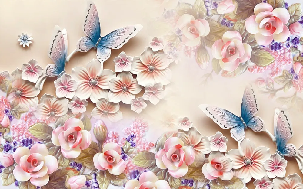 High Quality Curtain Custom 3D Embossed flower butterfly Bedroom Modern Curtains Blackout Window Luxury | Дом и сад