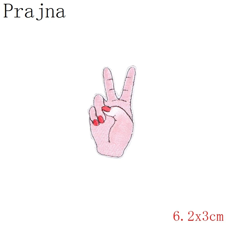 Prajna 10 шт. нашивки на палец утюгом одежду с вышитым логотипом Ага оптовая продажа