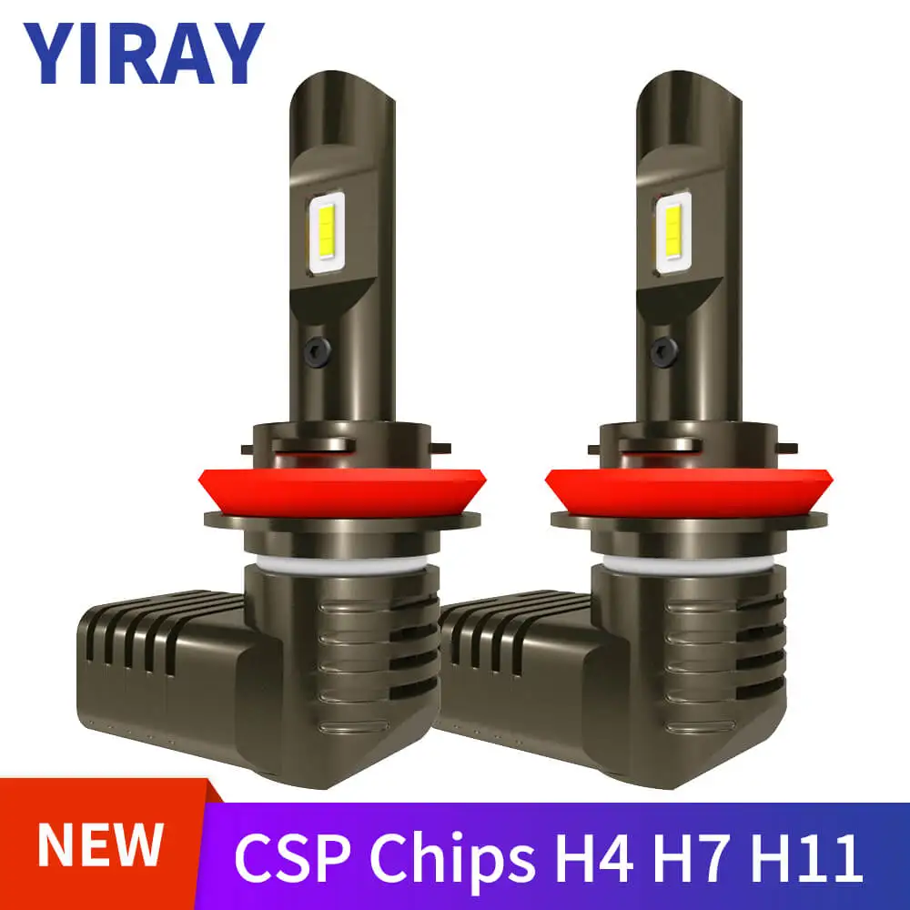 YIRAY 2 шт. CSP H4 H7 светодиодный H11 9005 9006 HB3 HB4 автомобилей головной светильник лампы 72