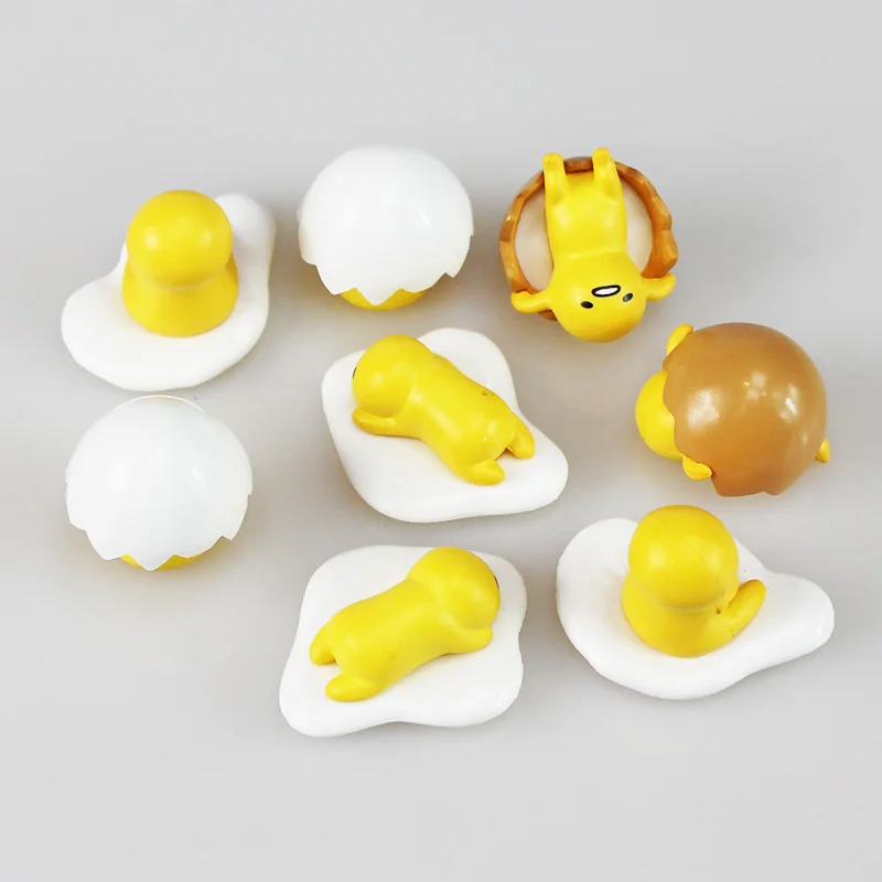 Горячие Продажи 10 Компл./лот Gudetama ПВХ Цифра Игрушка Мини Игрушки Куклы 3 см Ок