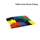 530 шт. термоусадочные трубки, изоляционные термоусадочные трубки в ассортименте, набор электронных полиолефиновых проводов, кабельных втулок, термоусадочные трубки
