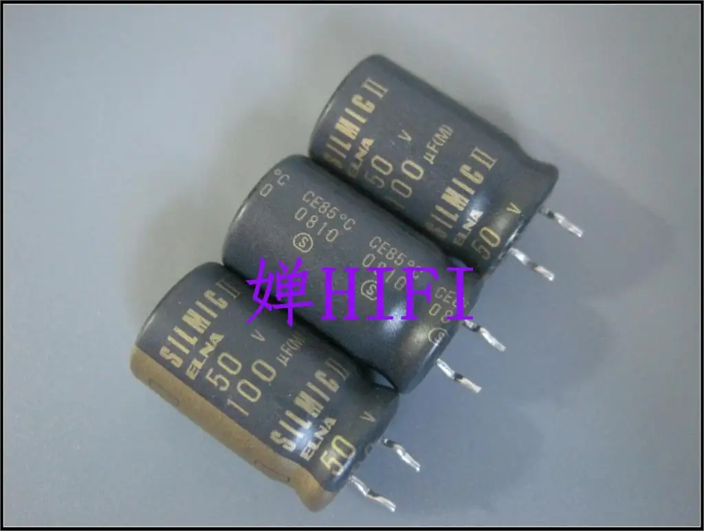 2020 hot sale 20PCS/50PCS ELNA original SILMIC II brushed copper foot audio electrolytic capacitor 50v100uf free shipping