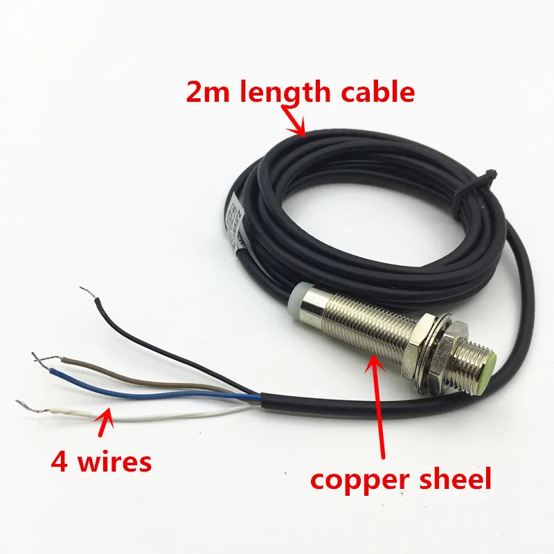 M12 DC6 36v PNP NO + NC/нормально открытый и близкий Индуктивный сенсор переключатель 4