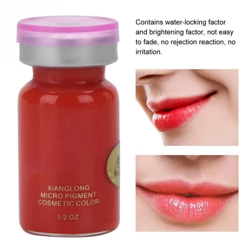 Orange Red Lip 8 мл/бутылка для бровей, губ, татуировки, пигмент, микроблейдинг, пигмент, чернила для макияжа, Перманентный макияж, чернила для татуировок, пигмент для губ - Color: Orange Red Lip