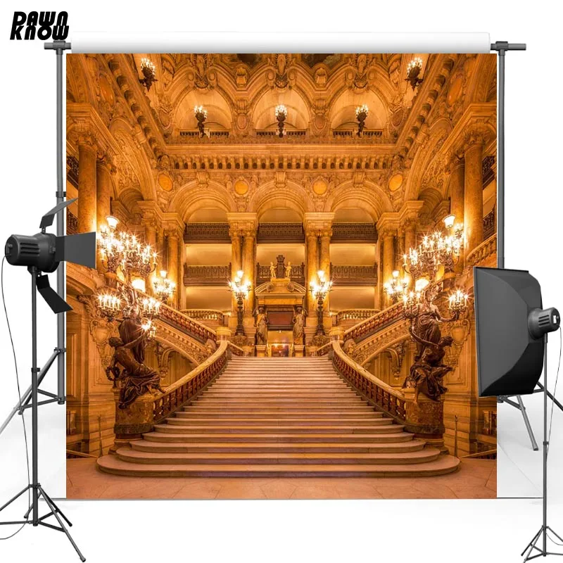 DAWNKNOWN мультфильм Виниловый фон для фотографий свадьбы роскошный замок новый