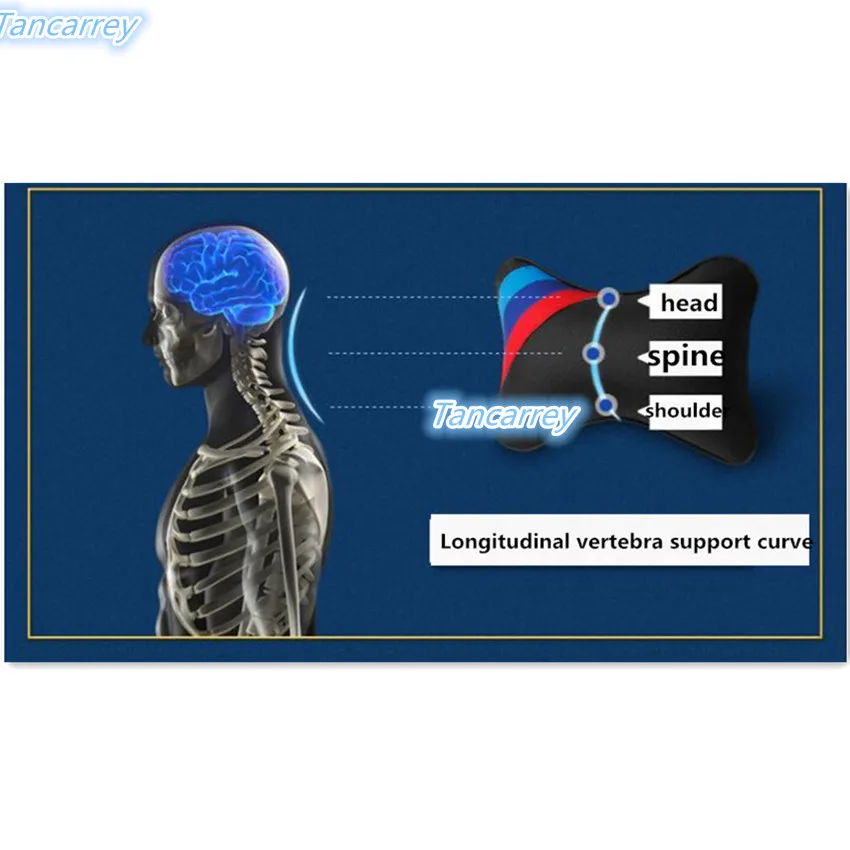 

New ho Car Headrest Neck pillow sticker for Toyota Corolla RAV4 Yaris Honda Civic Accord Fit CRV Nissan Qashqai Juke Accessories