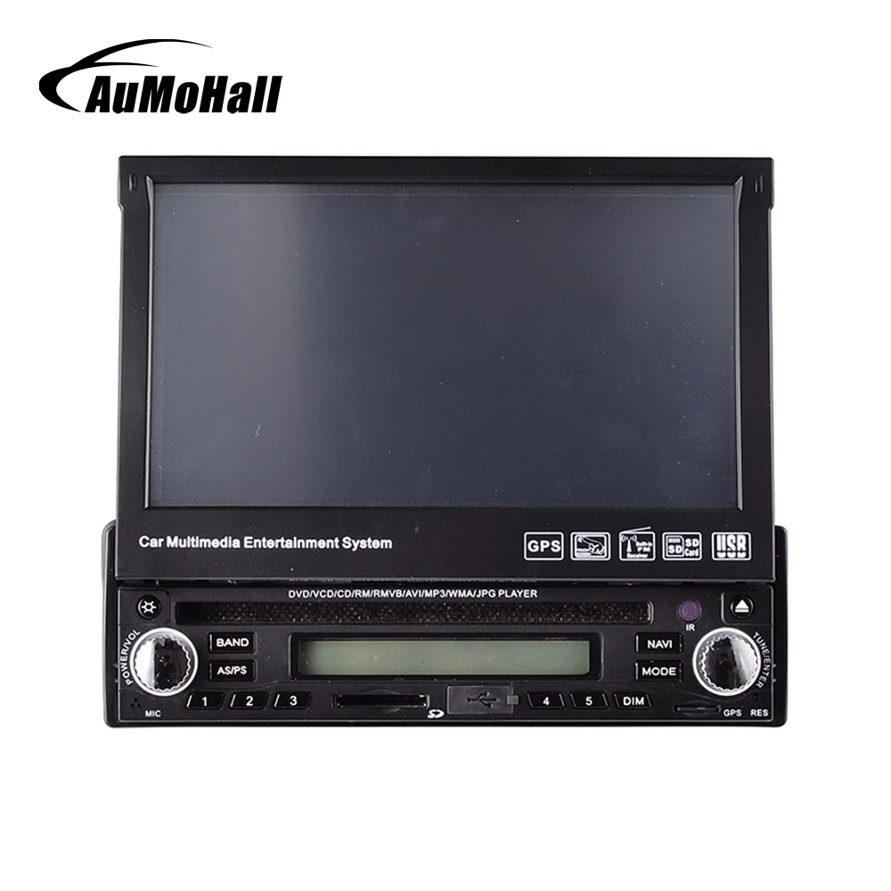 AuMoHall 7 &quotHD сенсорный экран автомобильный dvd плеер радио gps навигатор 1 DIN съемный