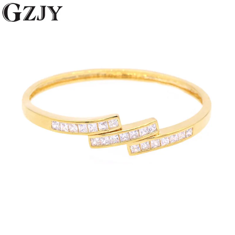 GZJY модные циркониевые браслеты очаровательный цвет циркон золотой браслет для
